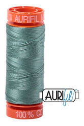 Aurifil Mako 50wt Cotton 200 m 220 yd. spool - 2850 Medium Juniper